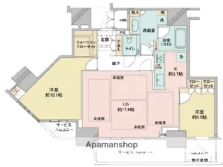グランドメゾン上町台レジデンスタワー 【26階】の間取り