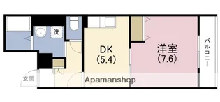 1DKの間取り画像
