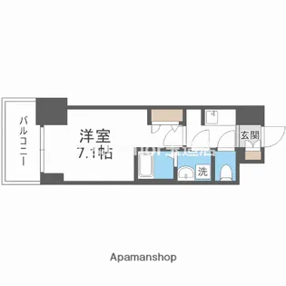 S-RESIDENCE堺筋本町Deux【2階】の間取り
