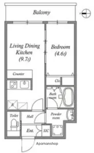 1LDKの間取り画像