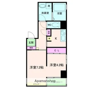 seta piena夕陽丘【1階】の間取り