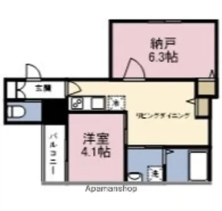 ライトハウス東今里【3階】の間取り