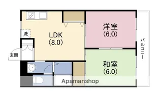 リバーサイドニッシン城東ハイツ【3階】の間取り