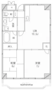 日宝ライフ放出西【6階】の間取り