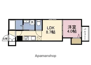 CINQ勝山北【1階】の間取り