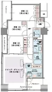 クラッシィタワー淀屋橋【23階】の間取り