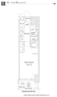 コンフォリア北浜【3階】の間取り
