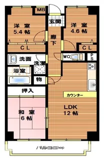 コンフォートヴィラ緑橋【5階】の間取り