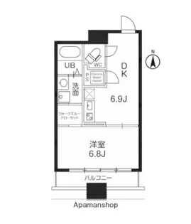 アーバンフラッツ瓦町【9階】の間取り