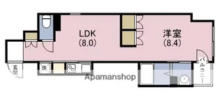 フェリス北浜(AP)【8階】の間取り