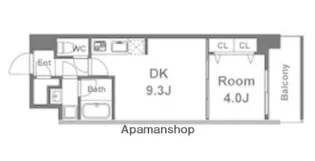スプランディッド淀屋橋DUE【8階】の間取り
