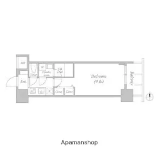スプランディッド淀屋橋DUE【4階】の間取り