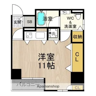 フローライト長堀橋【3階】の間取り