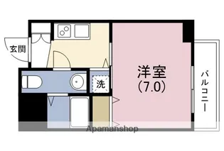 ラシュレエグゼ本町【4階】の間取り