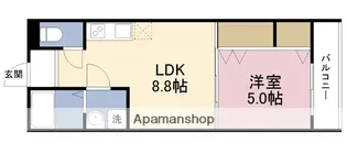 フジパレス谷町B棟【1階】の間取り