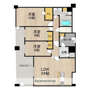 フェニックス日本橋高津【14階】の間取り