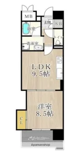 マスターズレジデンス道頓堀Ⅲ【8階】の間取り