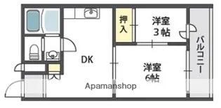 五條コーポ【5階】の間取り