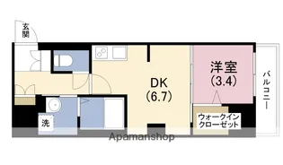 ファーストフィオーレ心斎橋イースト【4階】の間取り