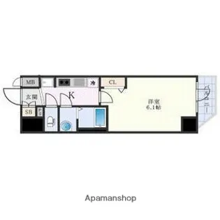 プレサンス天王寺勝山【11階】の間取り