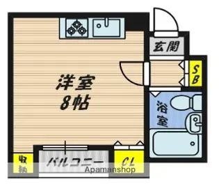 コスモレジデンス蒲生【4階】の間取り