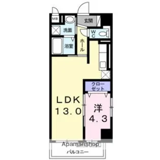リーベルクリサンス【1階】の間取り