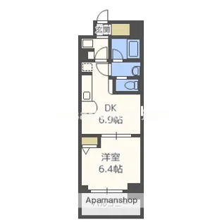 エステムコート心斎橋EASTⅡラヴァンツァ(B)【10階】の間取り