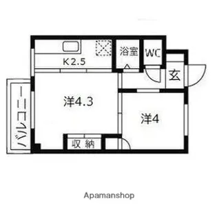 エルパラッツォ京橋【2階】の間取り