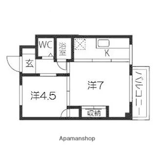 エルパラッツォ京橋【2階】の間取り