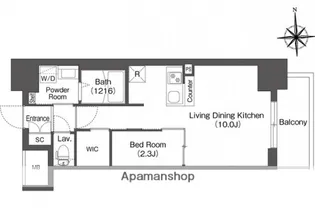 コンフォリア・リヴ北浜平野町【5階】の間取り