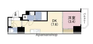 アプリーレ松屋町【13階】の間取り