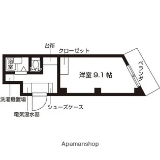 ナンバOMマンション【3階】の間取り