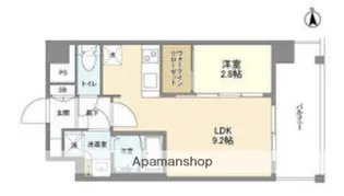 シャテーニュ上本町【7階】の間取り