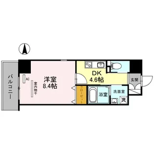 オアシス梅田【0905号室】の間取り