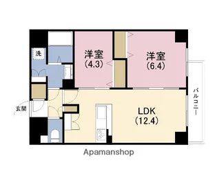 アーバネックス天満橋South【8階】の間取り