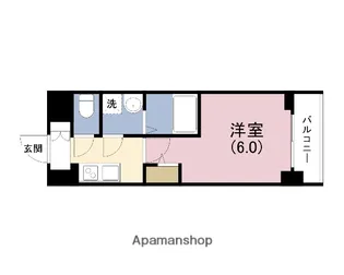 エスリードザ・カレント大阪【7階】の間取り