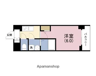 エスリードザ・カレント大阪【6階】の間取り