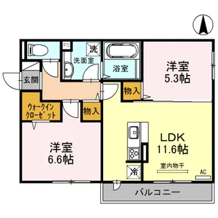 G?govern楠根【2階】の間取り