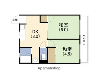 ハイツ・サンローゼ桃谷【3階】の間取り