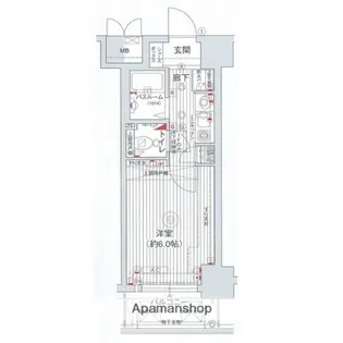 エステムコート心斎橋アルテール【6階】の間取り