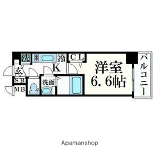 プレサンス心斎橋ブライト【9階】の間取り