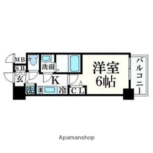 プレサンス心斎橋ブライト【14階】の間取り