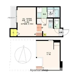 サウスモデラート【1階】の間取り