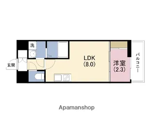 セレニテ日本橋ミラク【5階】の間取り