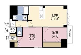 スプランディッド上本町WEST【5階】の間取り