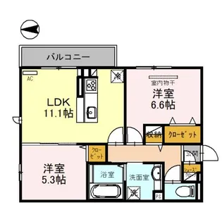 カーサアイリス【2階】の間取り