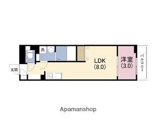 S-MOVE緑橋Ⅱ【4階】の間取り