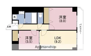 リアライズ今里南【6階】の間取り