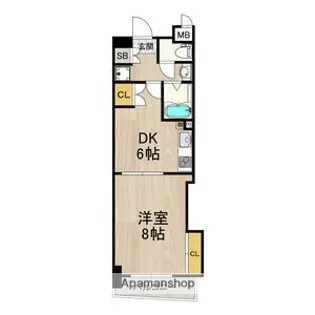 コンソラーレ日本橋【10階】の間取り