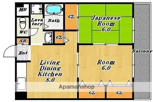 大東マンションⅡ【4階】の間取り